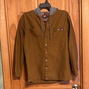 Men’s Wrangler Workwear Jacket With Snap Front Cotton Hood Size Med (38-40)